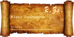 Riesz Zsuzsanna névjegykártya